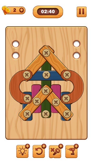 ねじパズル: 木のナットとボルトのおすすめ画像6