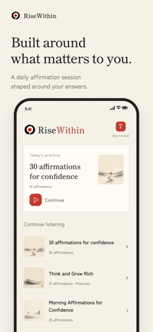 RiseWithin Affirmations Screenshot 2 of 6