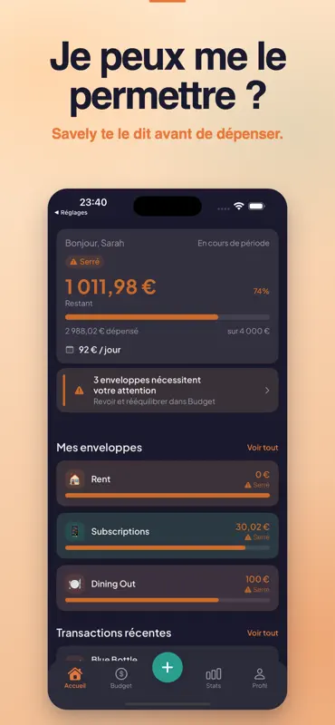 Suivi Dépenses : Savely Budget screenshot 1 of 10
