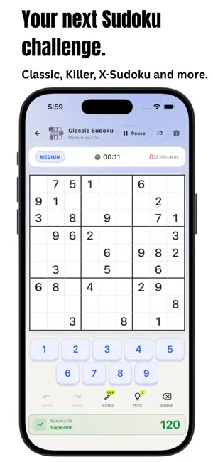 Sudoku IQ+: Solo & Multiplayer screenshot 1