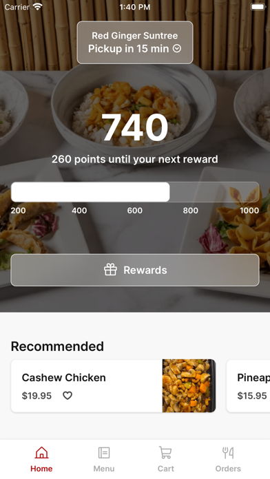 Red Ginger Suntree iPhone screenshot 1 - Food & Drink app