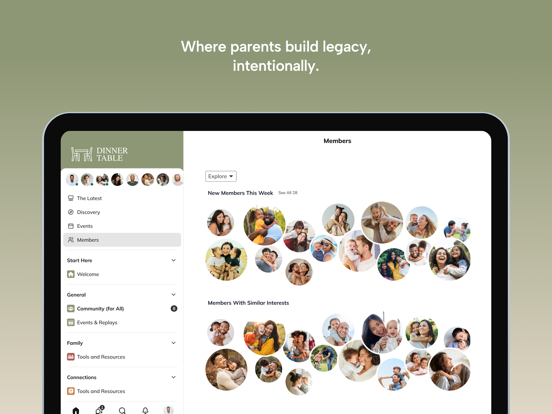 Dinner Table Family Community iPad screenshot 5 - Social Networking app
