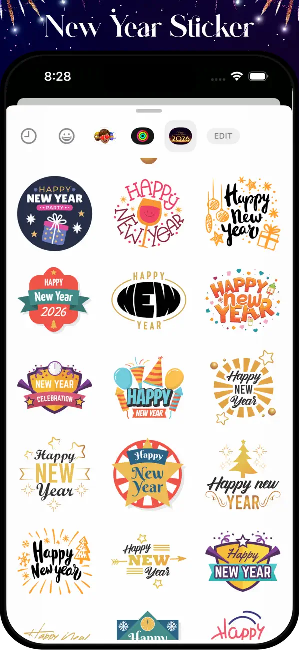 Screenshot #3 pour New Year Animated Stickers !