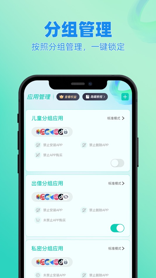 #2. 隐藏游戏软件应用锁家长控制-皆成官方版 (iOS) 由: Yqjc Technology Co., Ltd.