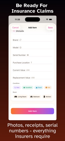 Home Insurance Inventory: Safe のスクリーンショット