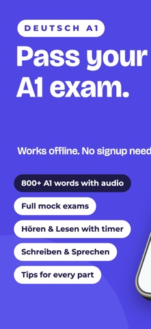 Deutsch A1: Exam Trainer Screenshot 1 of 6