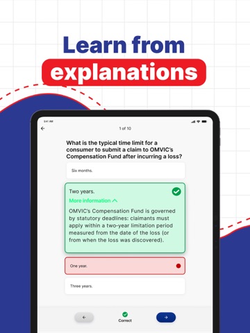 OMVIC Practice Test 2026 iPad screenshot
