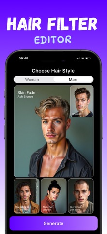 Hairstyle AI - Hair Cut Filter iPhone screenshot