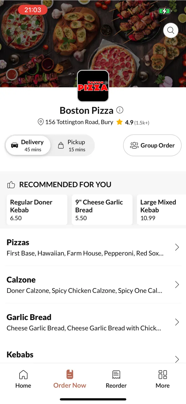Screenshot #2 pour Boston Pizza.
