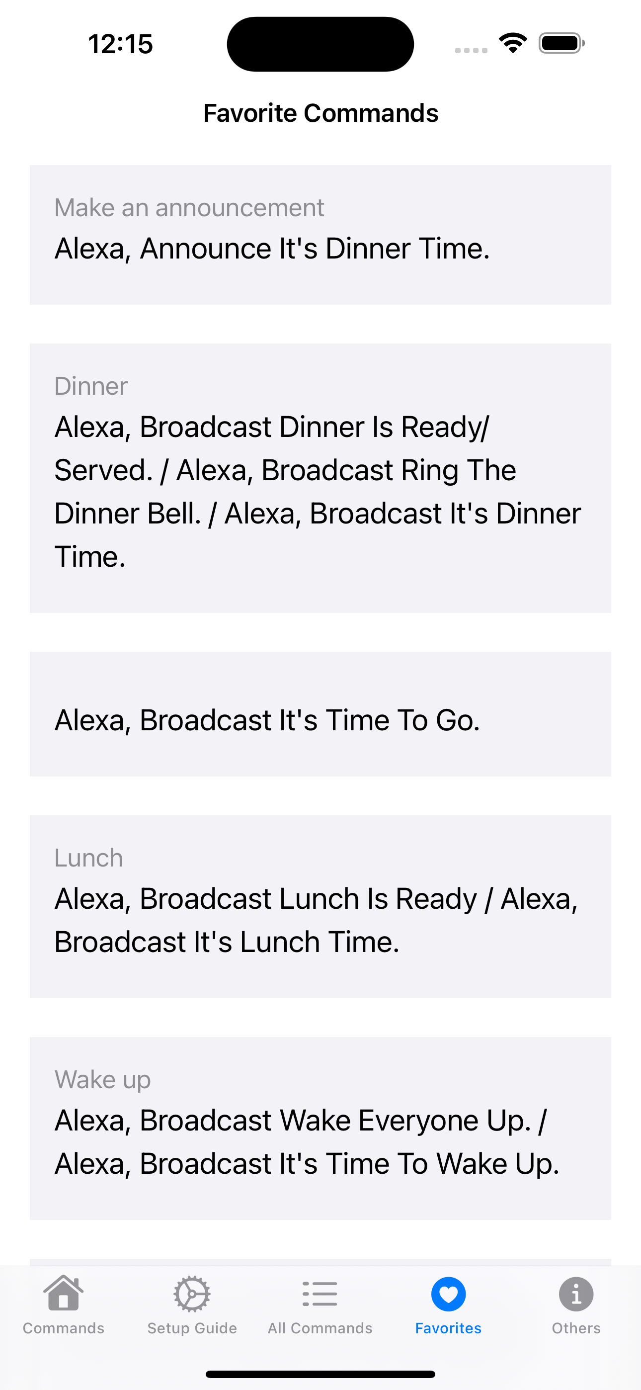 Commands for Echo Dot