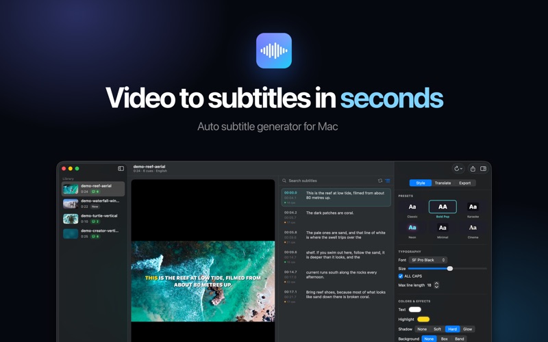 AI Subtitle Generator: SRT iPhone screenshot