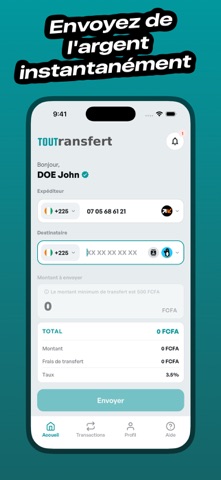 TOUTransfert screenshot