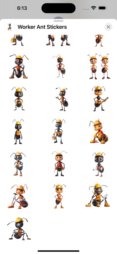 Worker Ant Stickers