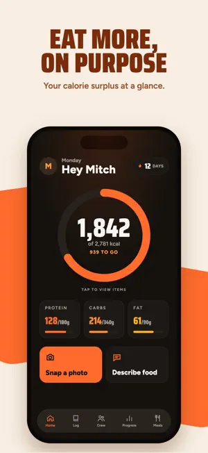 GAINR: Bulk Calorie Tracker screenshot 1