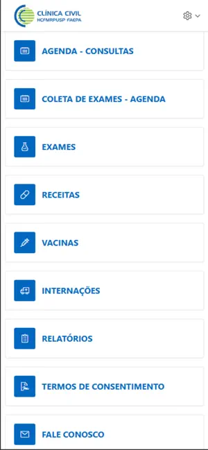 Clínica Civil HCFMRPUSP FAEPA screenshot 2