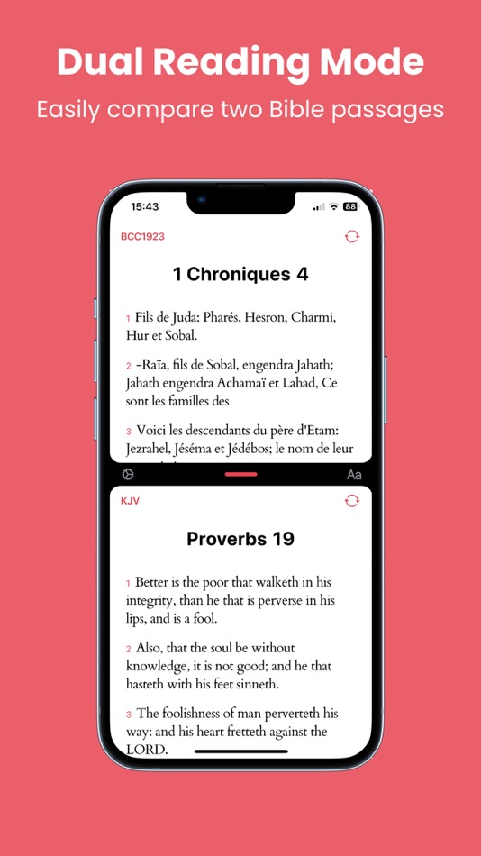 #3. BibleDuo: KJV & Parallel Bible (iOS) 由: Galanga Studios