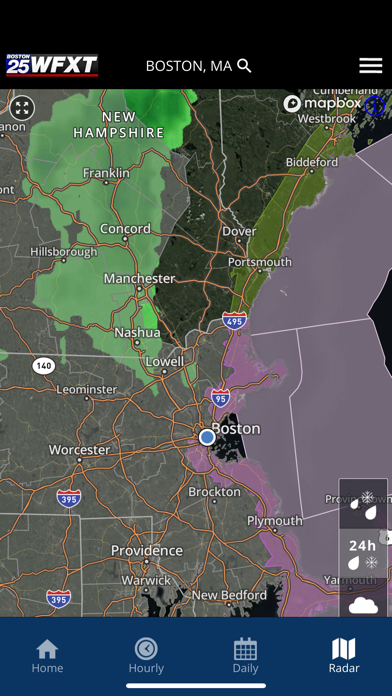 Boston 25 Weather Screenshot