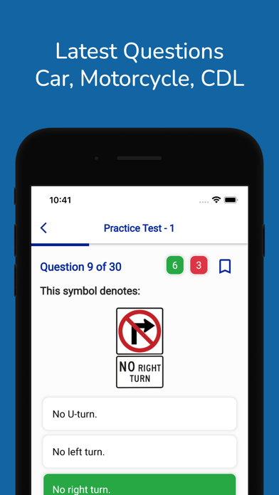 Tennessee DMV Permit Practice Screenshot