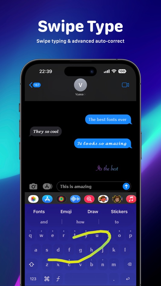 #1. Fonts Keyboard AI (iOS) De: Vyasa