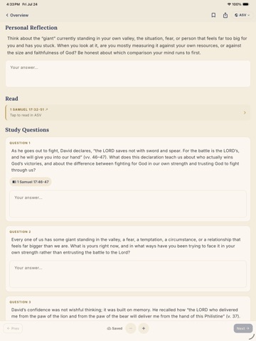 Examine the Scriptures iPad screenshot