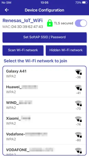 Renesas WiFiProvisioning screenshot 3