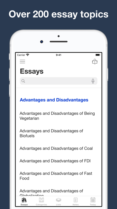 Screenshot #1 pour Essay writing materials