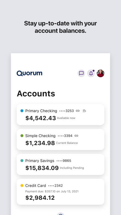 Quorum Mobile Banking Screenshot
