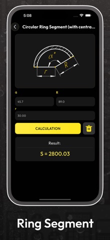Area geometric figures screenshot