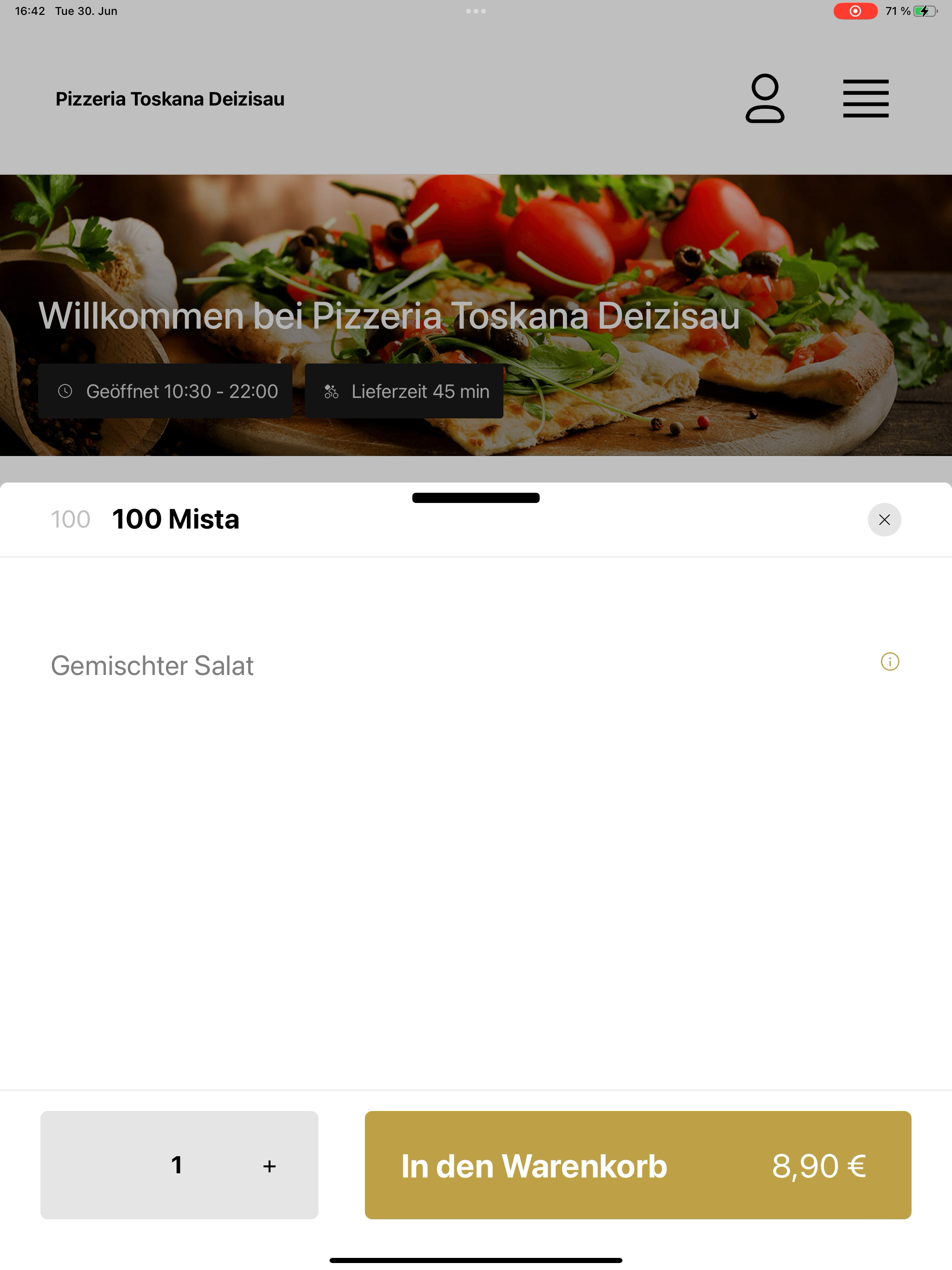 Pizzeria Toskana Deizisau screenshot 16