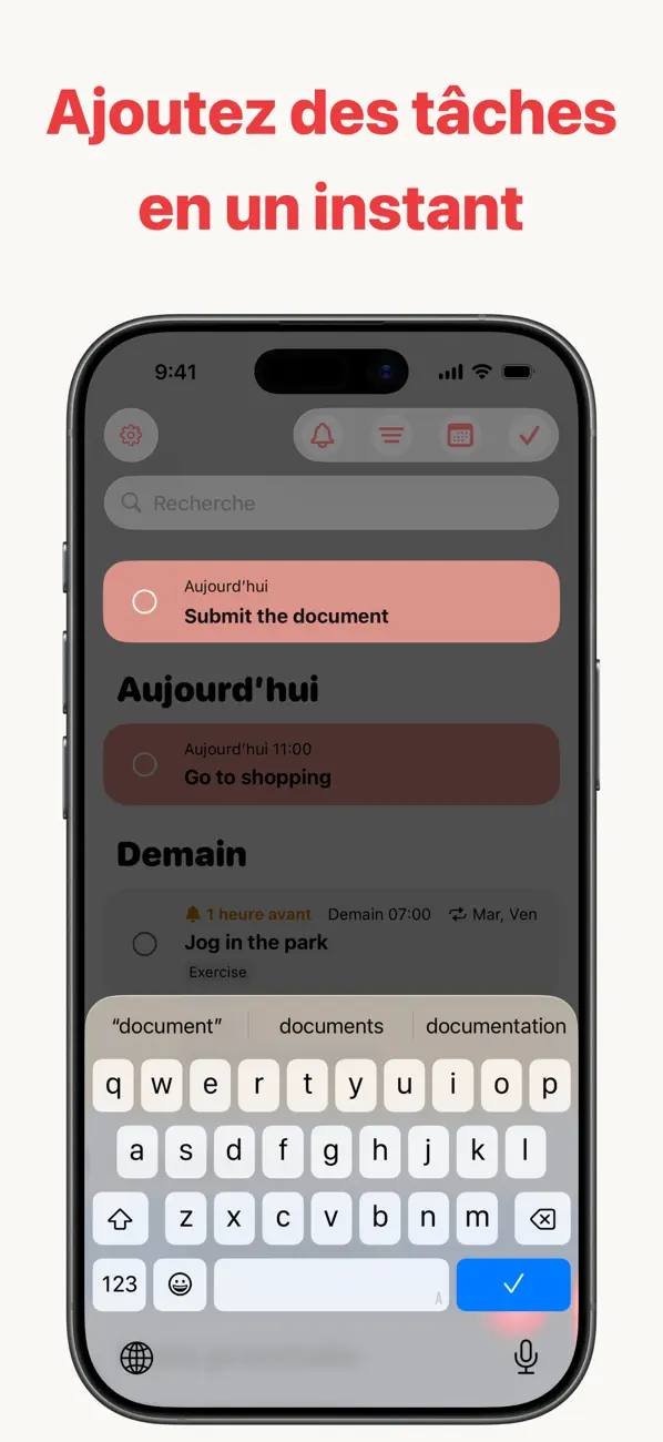 Screenshot #2 pour Timetodo - Échéances visibles