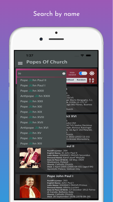 Popes of the Catholic Church Screenshot