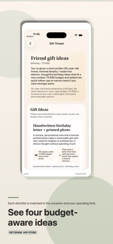 GiftSpark: AI Gift Idea Finder screenshot