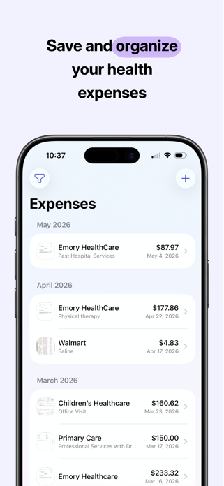 HSA Monster: Expense Tracker Screenshot 2 of 8