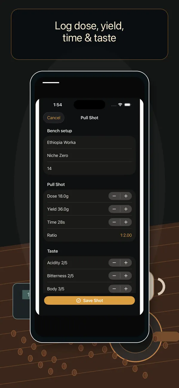Screenshot #2 pour PullPilot: Espresso Dial-In