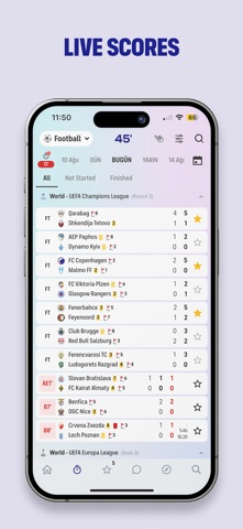 45 Scores - Live Scores iPhone screenshot 3