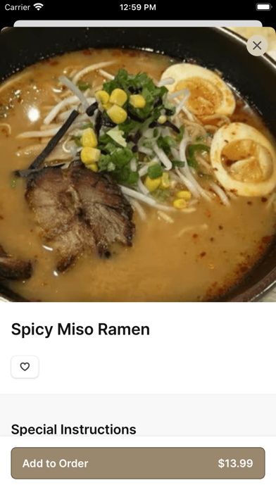 Hornbill Sushi & Asian Fusion iPhone screenshot 4 - Food & Drink app