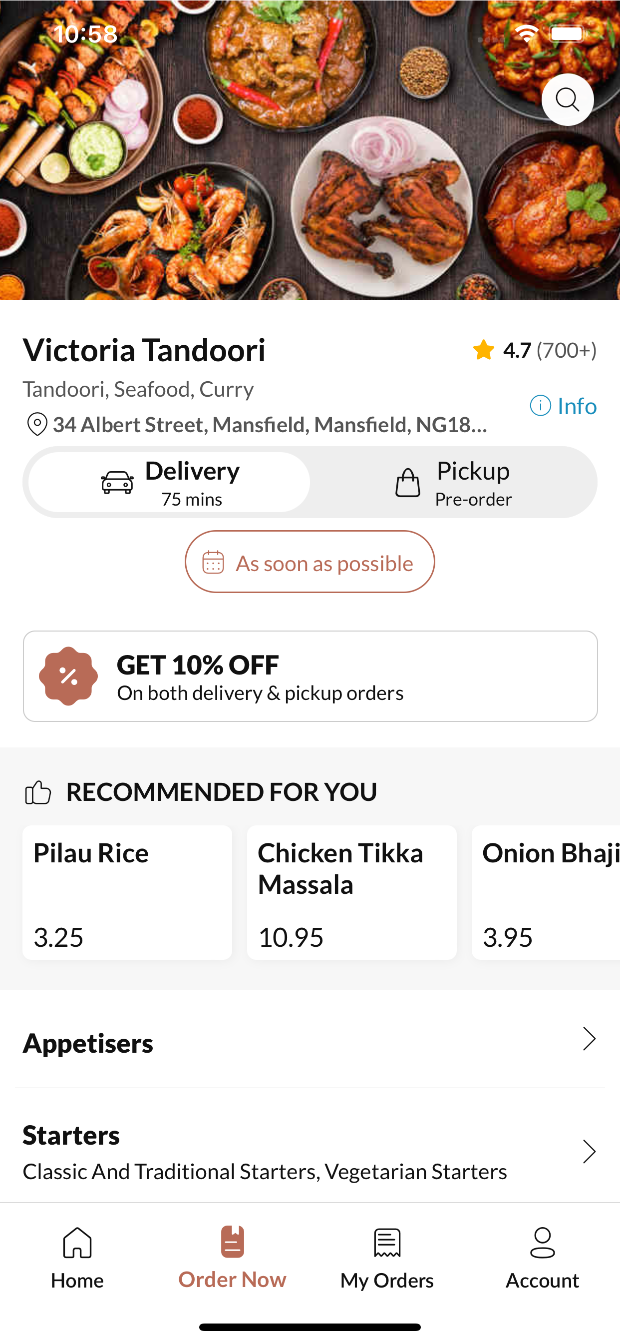 Victoria Tandoori.