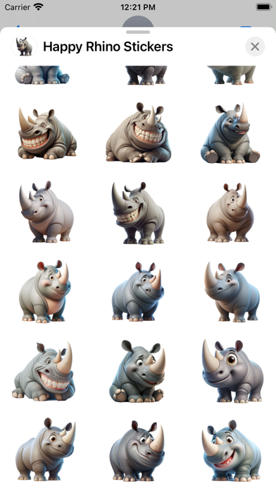 Screenshot #3 pour Happy Rhino Stickers