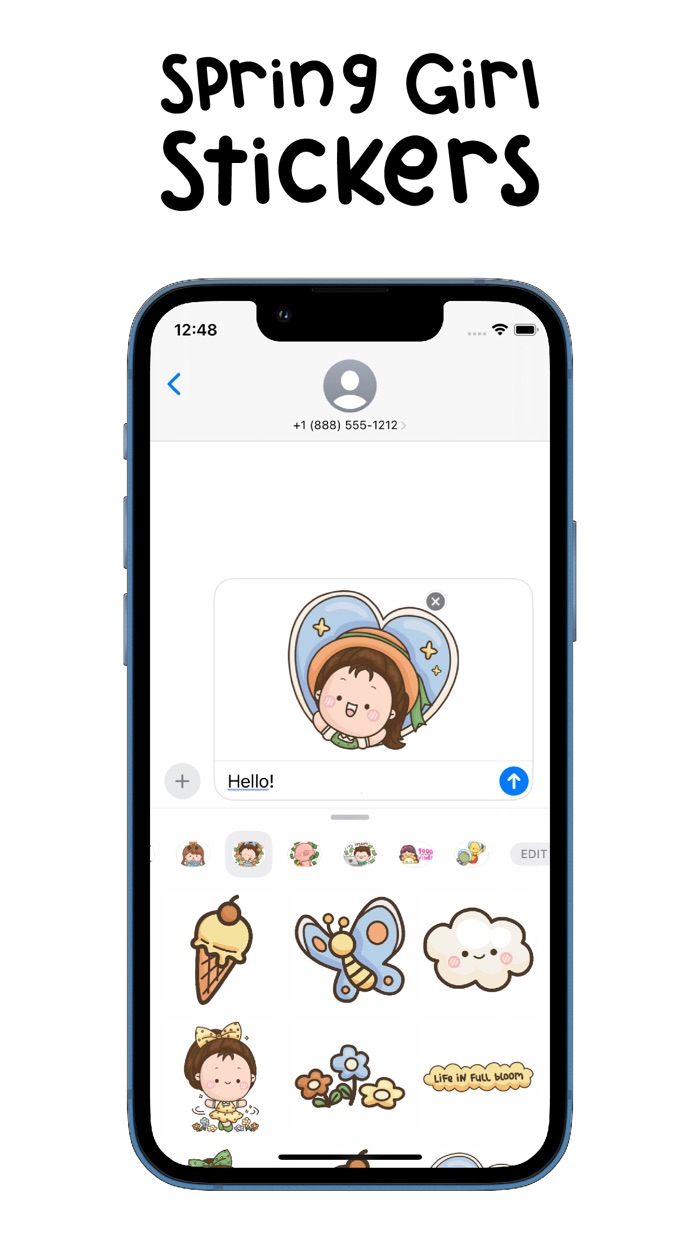 Spring Girl Stickers