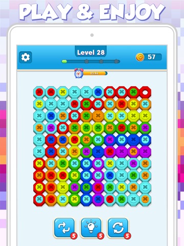 Nut and Bolt Sort Color Match iPad screenshot