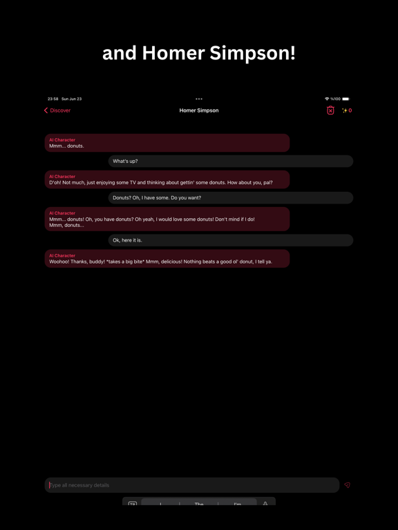 AI Characters: Roleplay Chat iPad screenshot 3 - Entertainment app