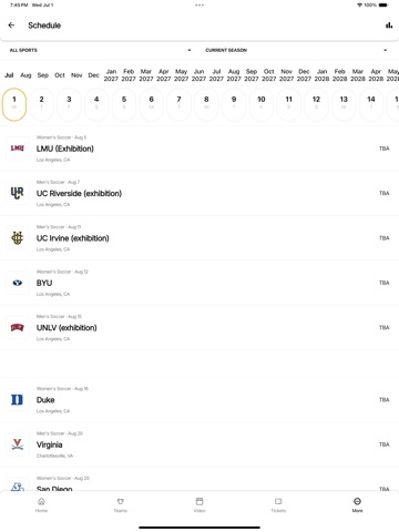UCLA Bruins iPad screenshot