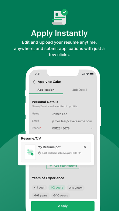 Cake: Job, Resume & Networking iPhone screenshot 8 - Business app