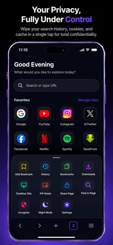 XV Browser - Private Safe Screenshot 4 of 6