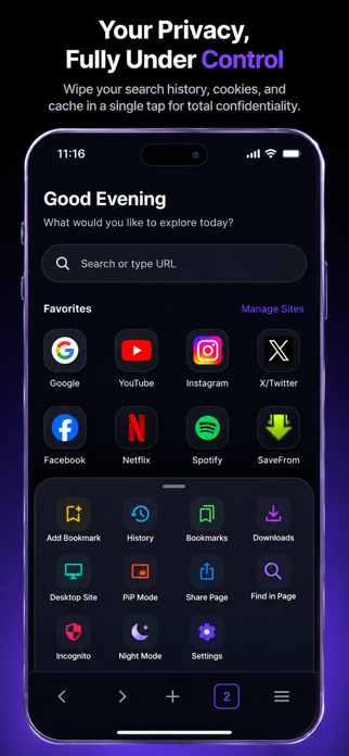 XV Browser - Private Safe Screenshot 4 of 6