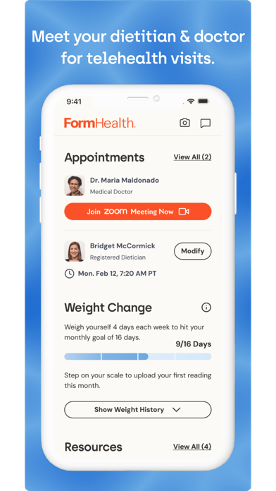 Form Health Screenshot
