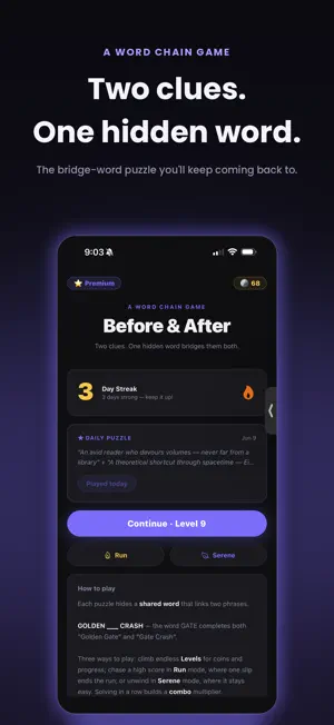 Before & After: Word Game screenshot 1