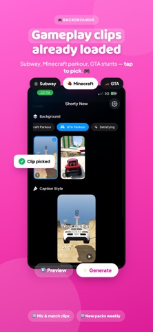 Shorty Now - Caption Video iPhone screenshot