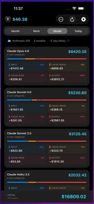 AI Token Usage Tracker screenshot 3