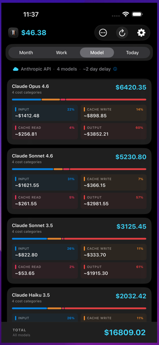 AI Token Usage Tracker Screenshot 3 of 7